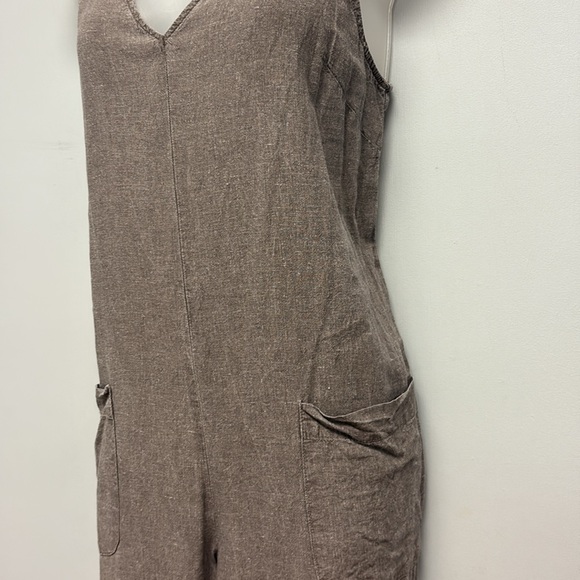 Mustard Seed Linen Blend Ankle Cropped Jumpsuit Size Small - Picture 4 of 9
